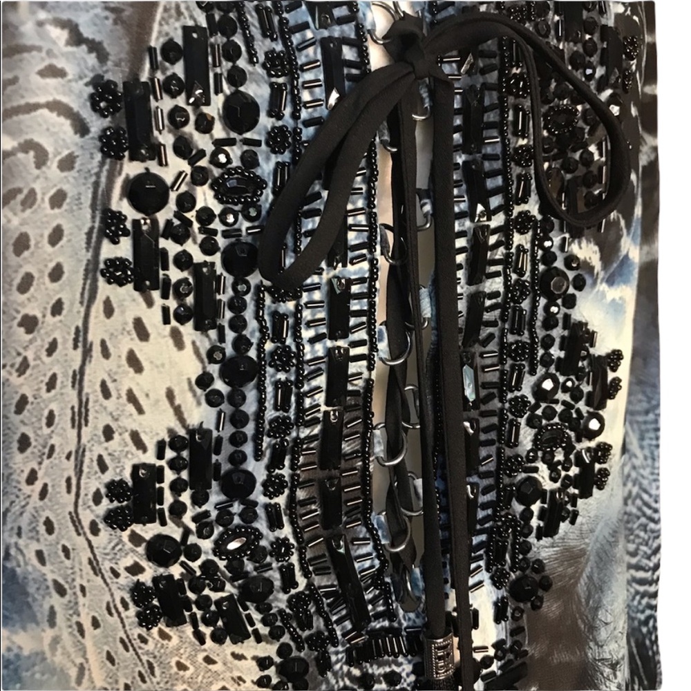 Hale Bob Sheer Feather Print Long Sleeve Blouse. … - image 6